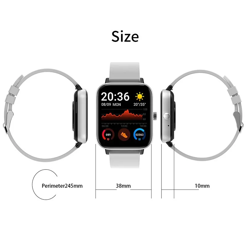 Сензорен екран 2023 Нови Дамски смарт часовници с едно докосване на гривната, фитнес тракер, сензор за нивото на кръвното налягане, подходящ за смартфон Xiaomi, мъжки